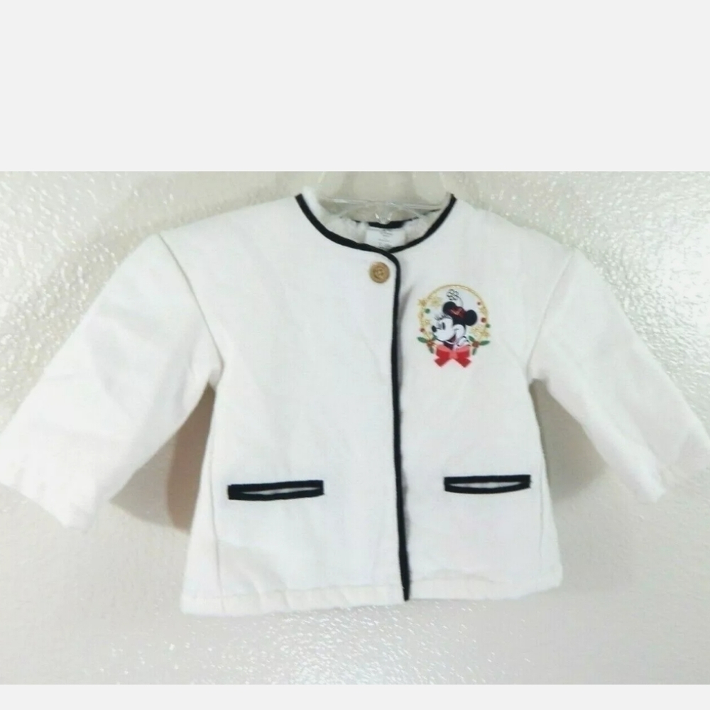 Disney Store Baby Minnie Mouse Faux Fur Lined Jacket